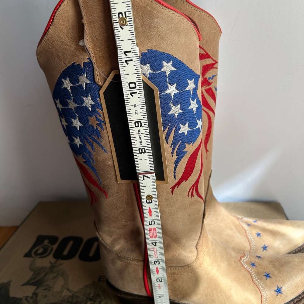 Circle G Eagle Flag Boots Size 7M - Picture 12 of 15
